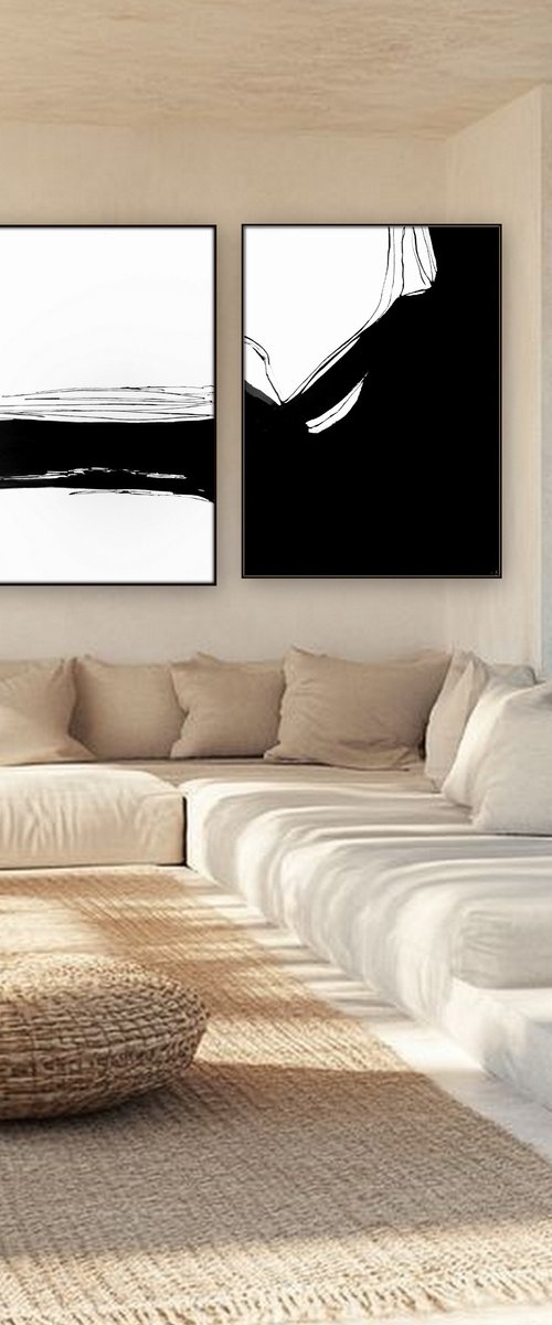 Abstract artwork. Set of 2. by Nadia Moniatis