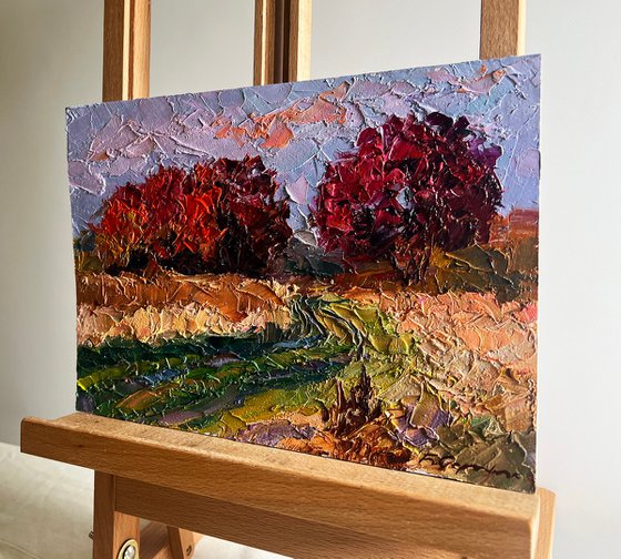 Crimson Autumn in the Forest