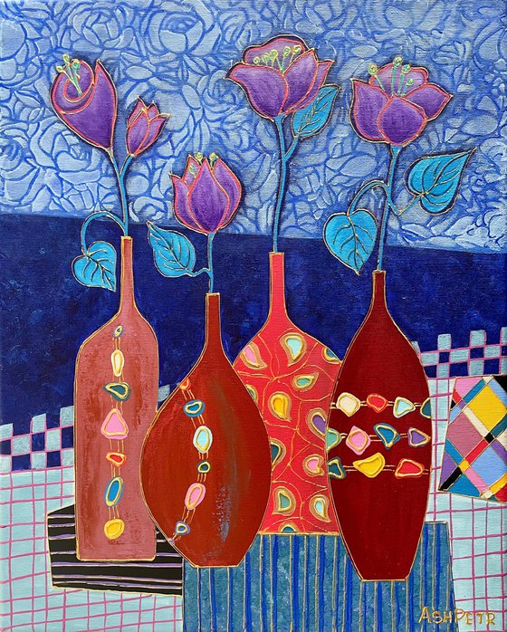 Still life with poppies