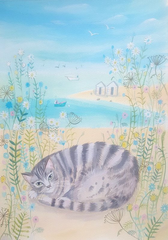 Tabby by the Sea