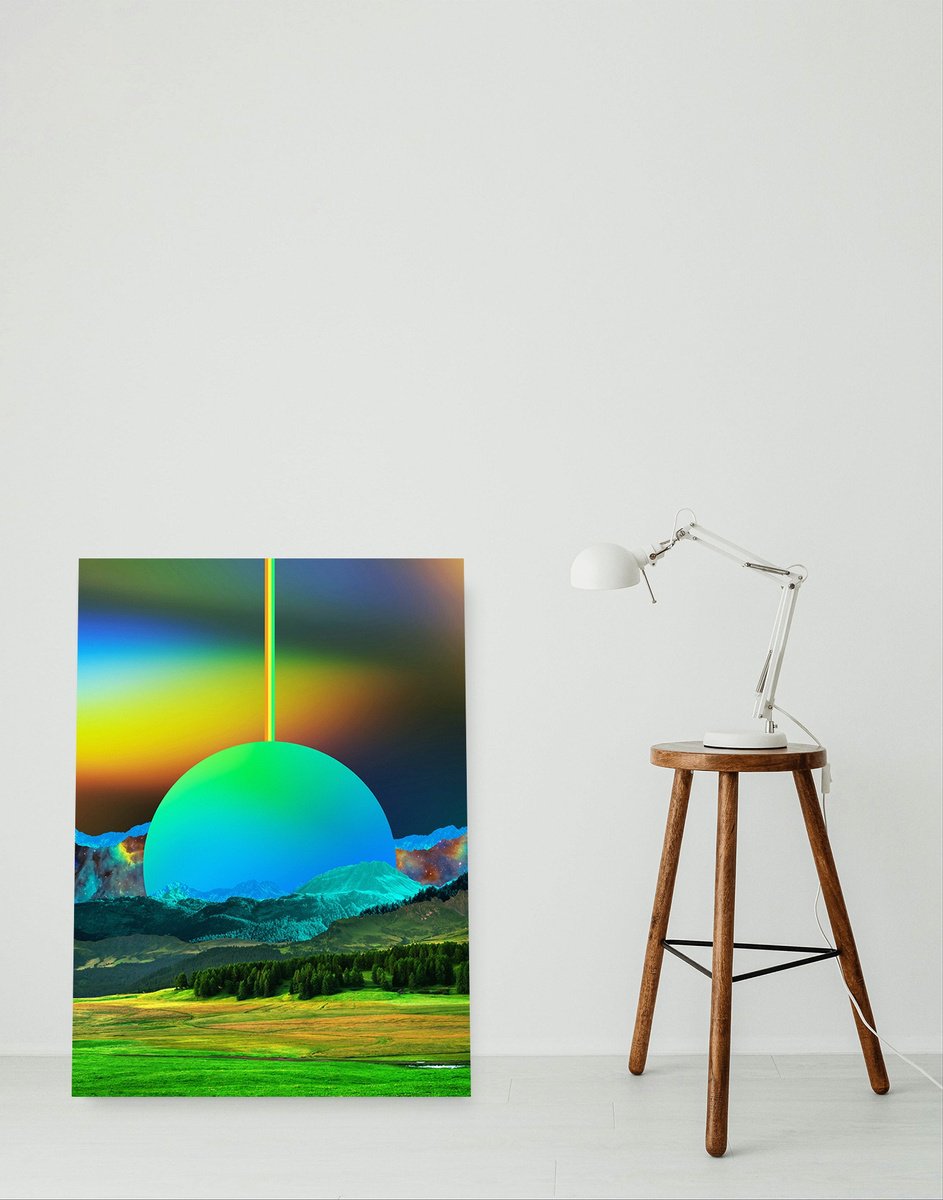 Surrealistic Abstract Print By Darius Comi, 20 X 28, True Color - Print On Forex, Original Artwork