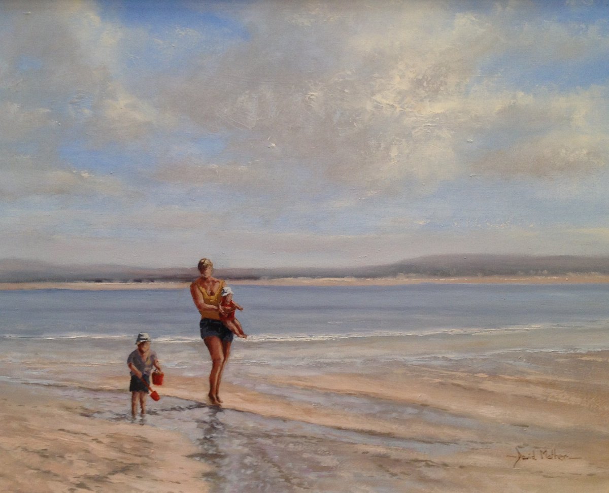Paddling in St Ives by David Mather