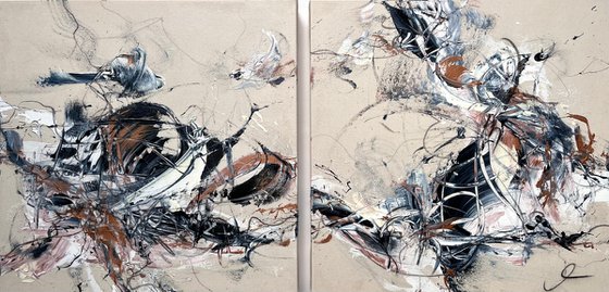 Free flowing (diptych)