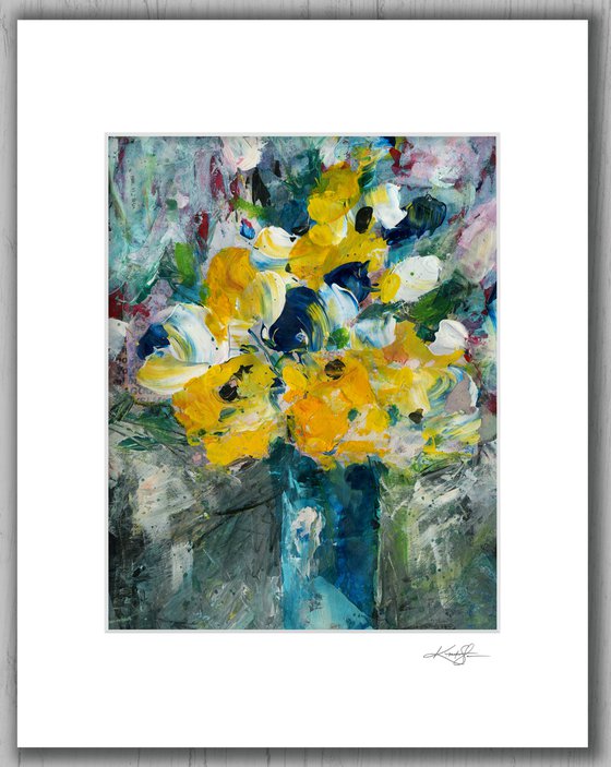 Vintage Blooms 11 - Floral Painting by Kathy Morton Stanion