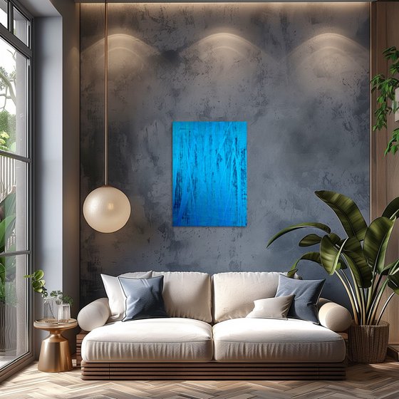 Hand-painted Blue Flow