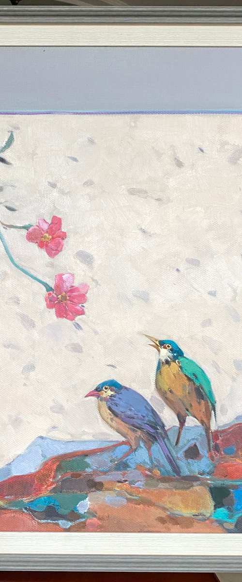 Floral and birdies k035 by Kunlong Wang