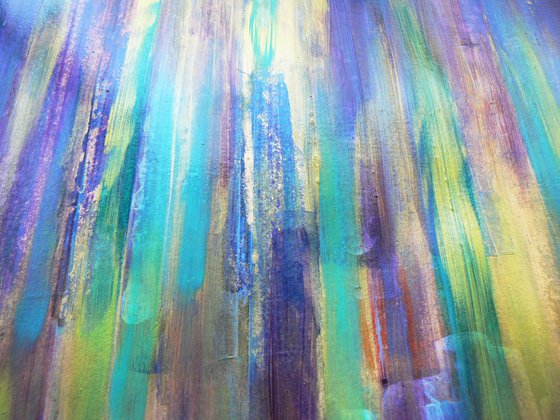 The Midas touch #4 (abstract in blues, purples and gold tones)