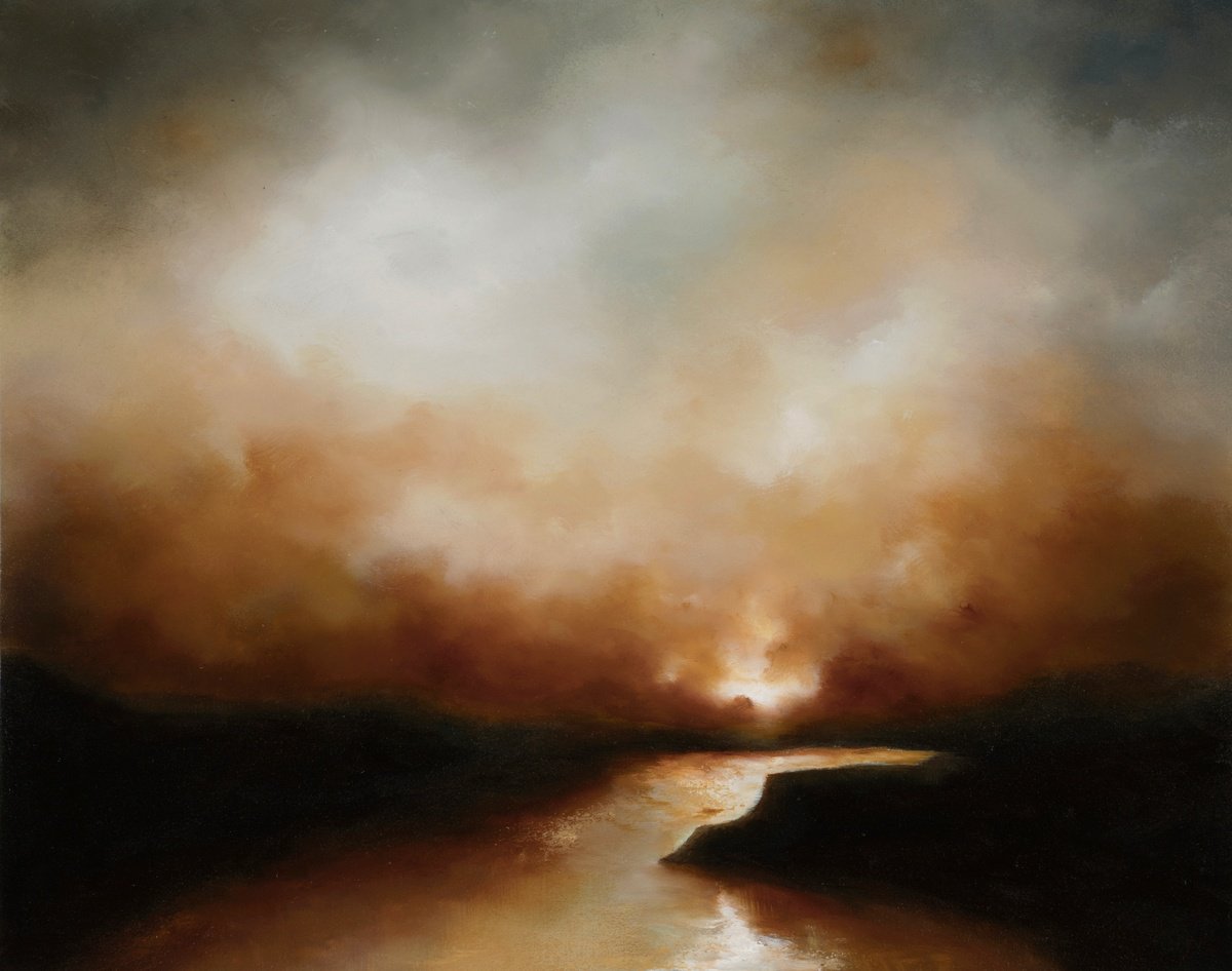Sunset In Snowdonia By Rolf Marriott, 20 X 16, Artwork For Sale On Artfinder