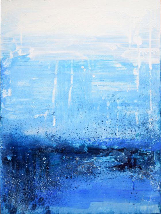 Blue Seascape / Abstract / 45 cm x 60 cm.