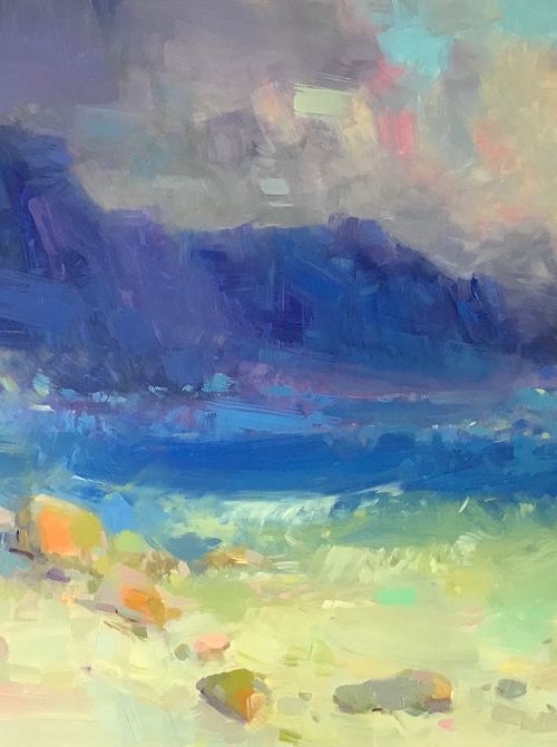Pacific Ocean, Original oil painting, Handmade artwork, One of a kind by Vahe Yeremyan
