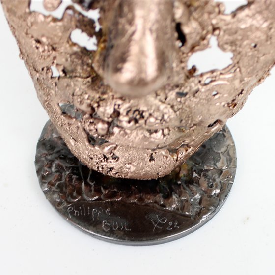 A Tear 96-22 – Bronze Lace Face Sculpture