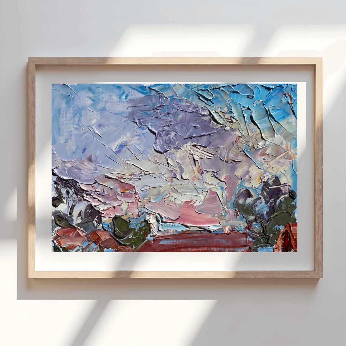 Impressionistic Landscape Oil Painting By Mily Art, 15 X 11", Bali Sunset Plein Air, Original Artwork