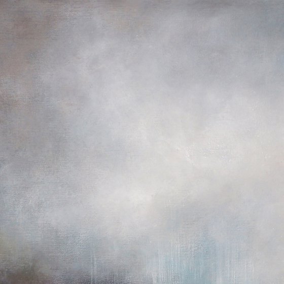 White rain 70X70 - -20% DISCOUNT(!!!) original acrylic painting abstract landscape gift modern urban art office art decor оffice decor gift idea (2019)