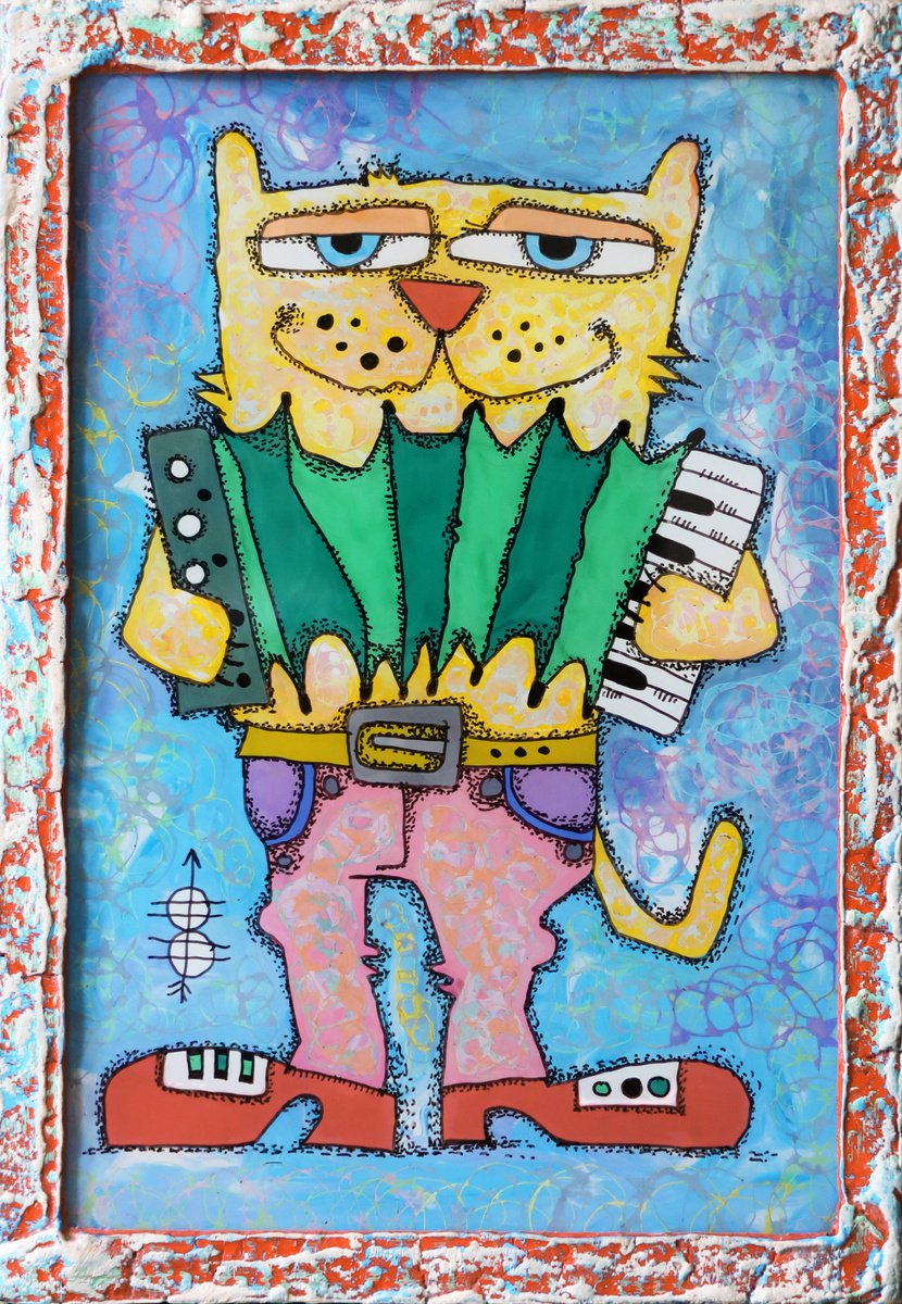 Sat with accordion #2 by Nikita Ostapenco