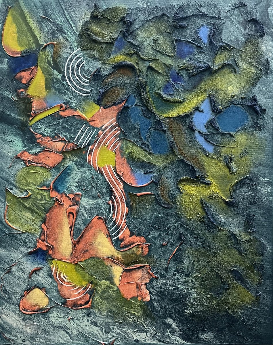 Abstract Painting By Caity Salamanca, 24 X 30, Is This Reality?, Original Artwork