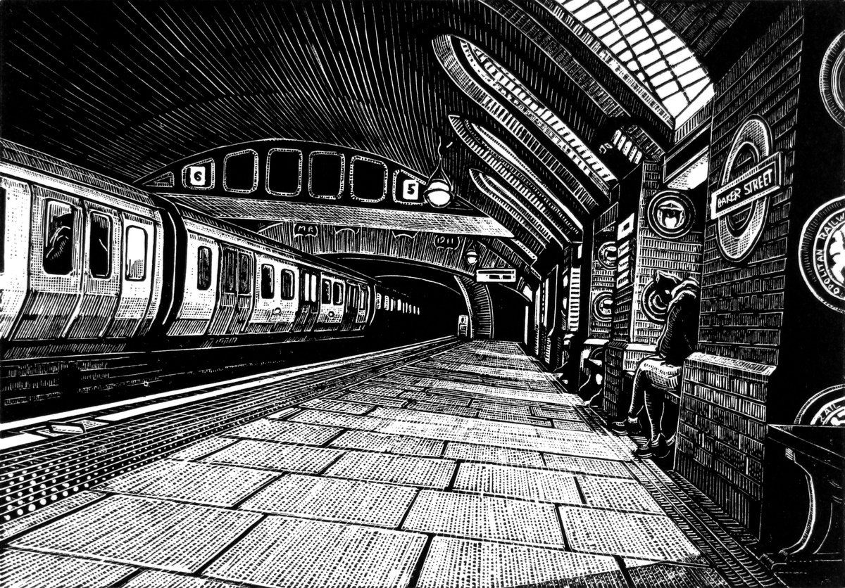[framed] View Subterranea: Baker Street by Rebecca Coleman