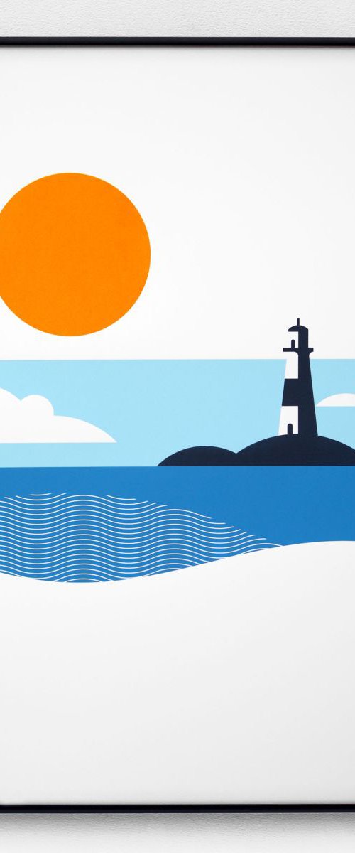 Lighthouse A2 limited edition screen print by The Lost Fox