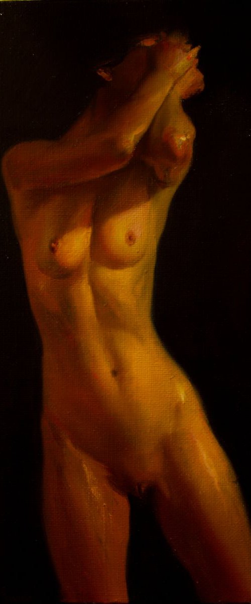 Naked girl. H. Standing by Sergey Kostov