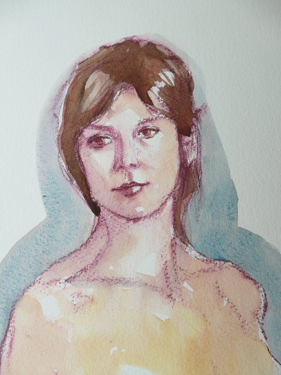 Standing female nude