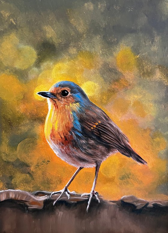 Oil Bird Triptych - Custom Commission