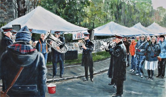 Salvation Army Band at the Market in Nether Edge, Sheffield