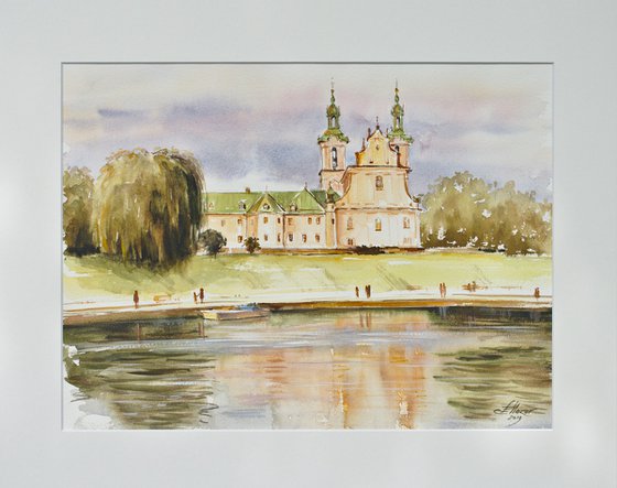 Church on Skałka, Kraków (passepartout)