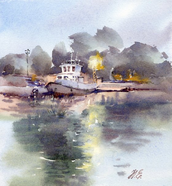 Old river boat