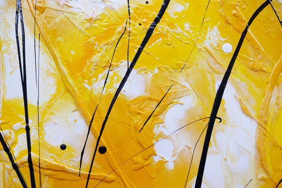 Golden Bandit 240cm x 120cm Textured Abstract Art