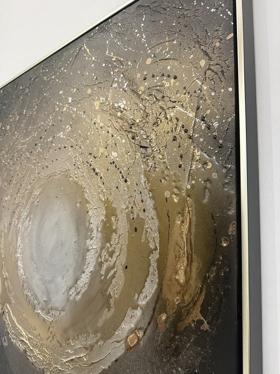 Gold And Black Abstract Painting – Gold Ebony