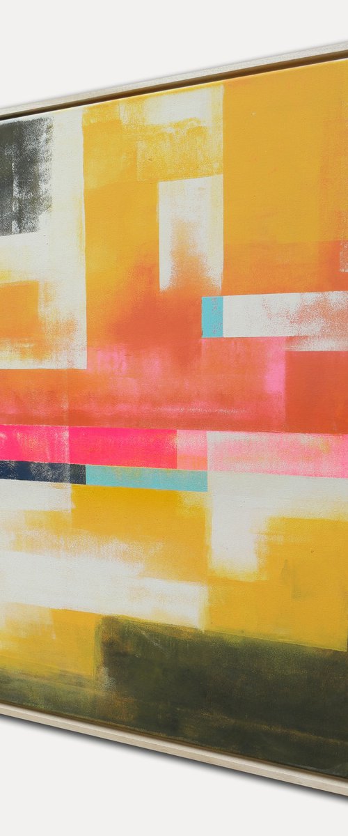 Untitled in Yellow Stripe by Ronald Hunter