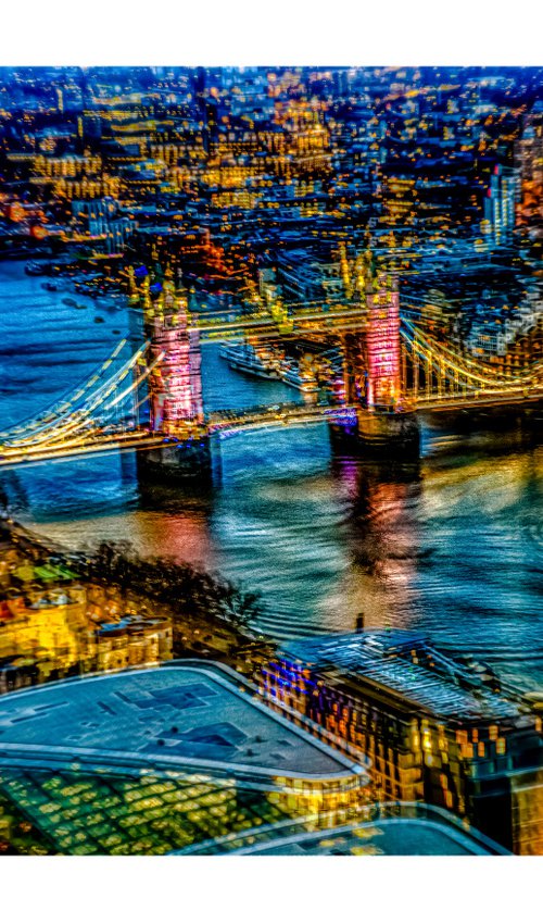 London Views 8. Abstract Aerial View Of Tower Bridge Limited Edition 1/50 15x10 inch Photographic Print by Graham Briggs