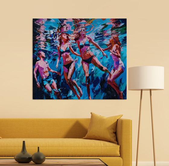 Over the blue mirror