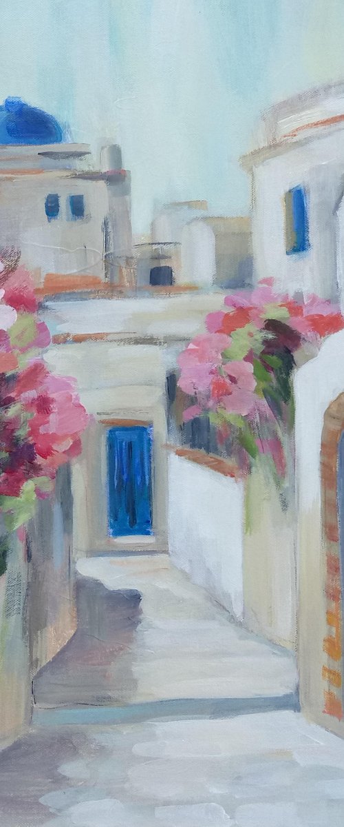 Santorini Street I by Silvia  Vassileva