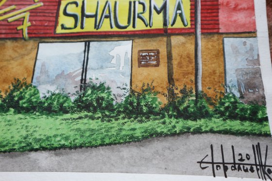 "Rivalry" 2020 Watercolor on paper 60x42