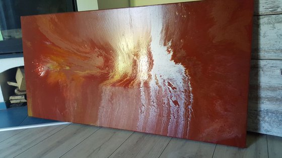 Entering the atmosphere - large abstract painting