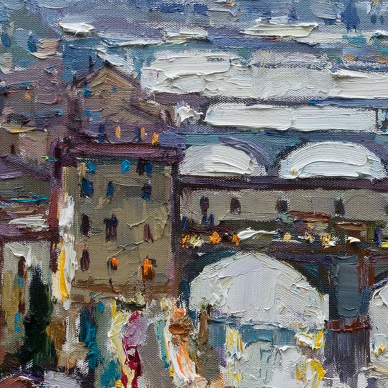 The bridges of Florence - Italy Landscape painting