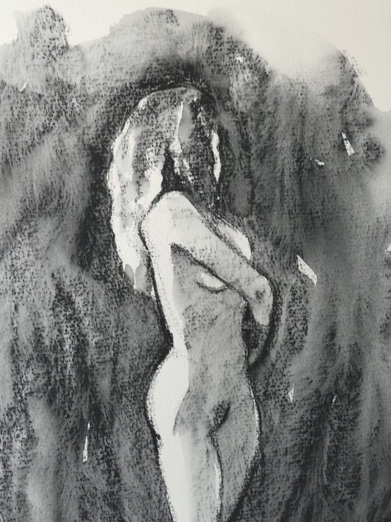 Standing female nude