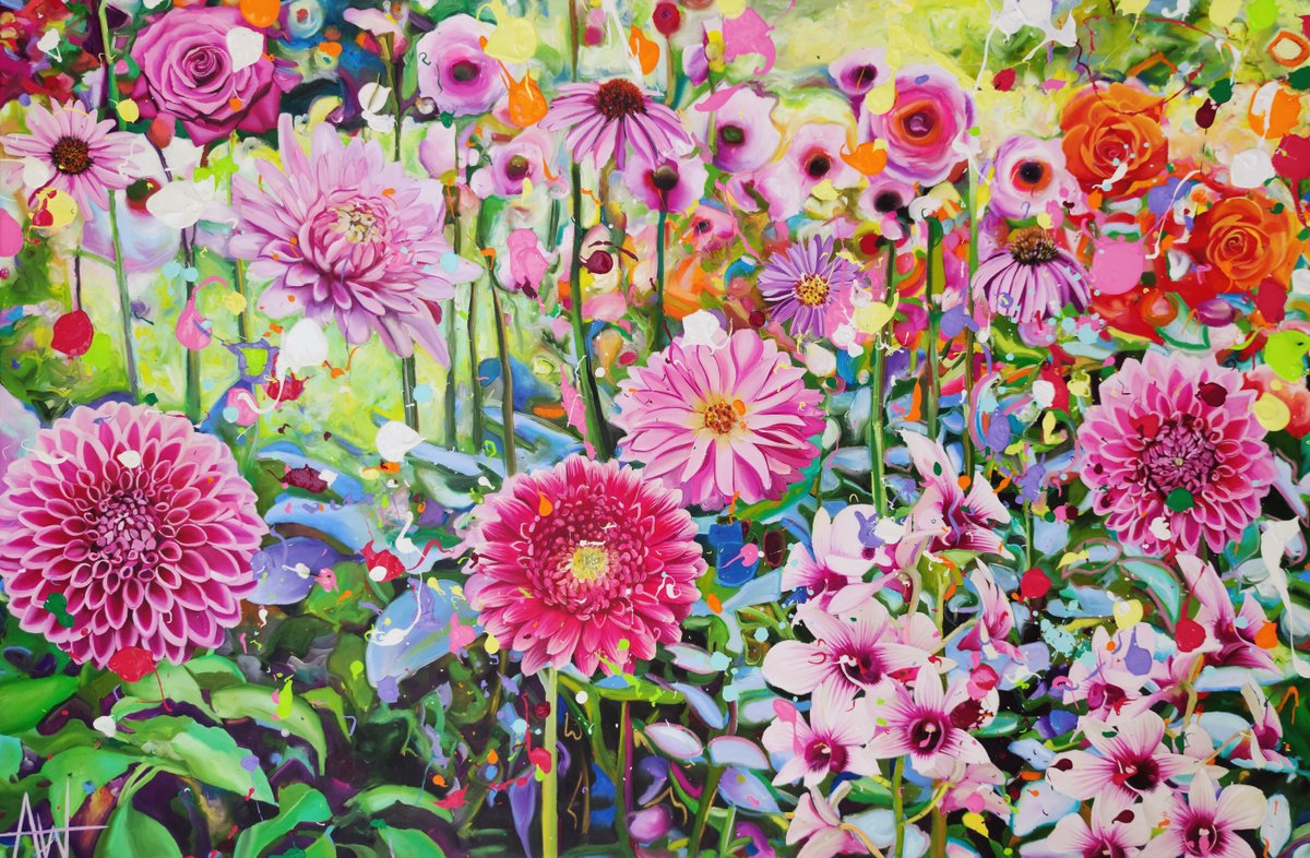 Bloomscape By Angie Wright, 59 X 39, Artwork For Sale On Artfinder