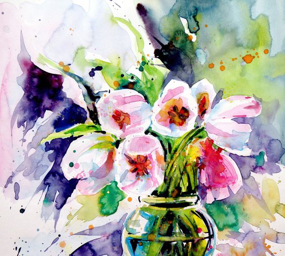 Tulips with lemon
