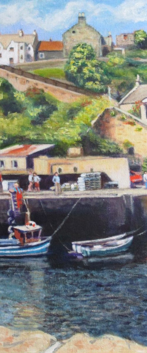 Sunny Day at Crail Harbour by Pamela McMahon