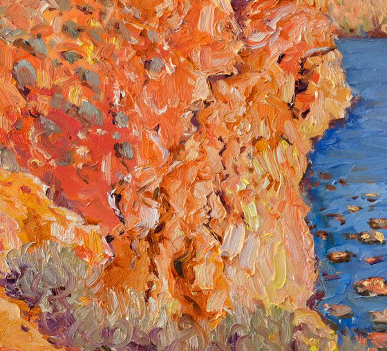 Red Cliffs and the Ocean