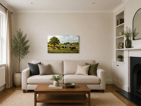SUMMER IDYLL - COWS IN A MEADOW
