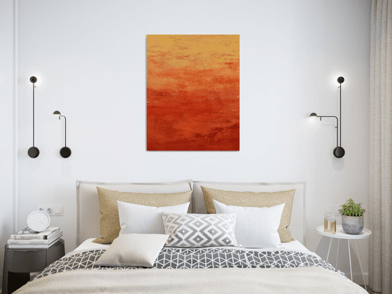 Tangerine Burst - Modern Color Field Abstract