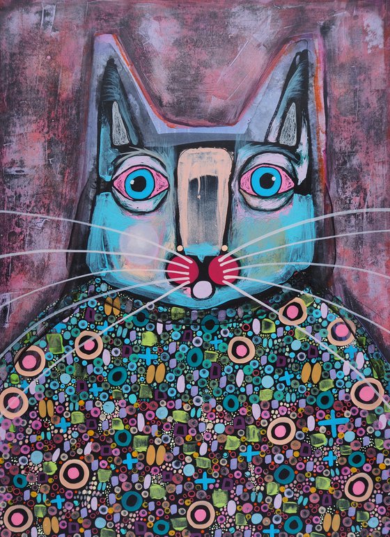 Weird and cute - funny cat art