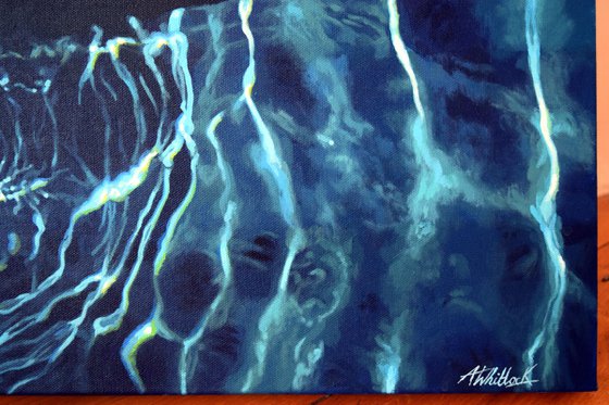 Underwater Painting - Solace VII Acrylic painting by Abi Whitlock ...