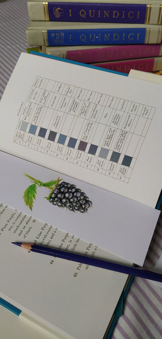 My Wild Berries as Bookmarks - The Blue Raspberry