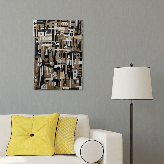 Abstract composition. Original Collage Art