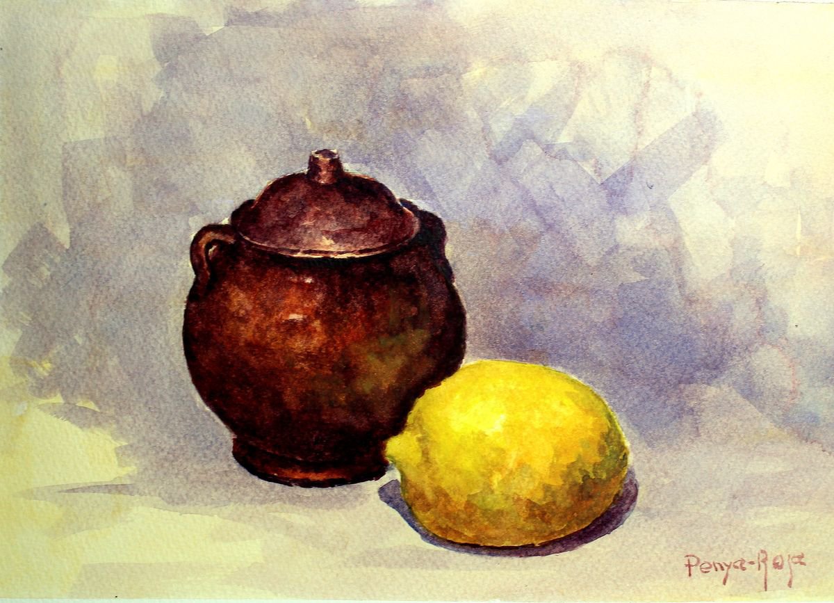 Perola clay and lemon by Penya-Roja
