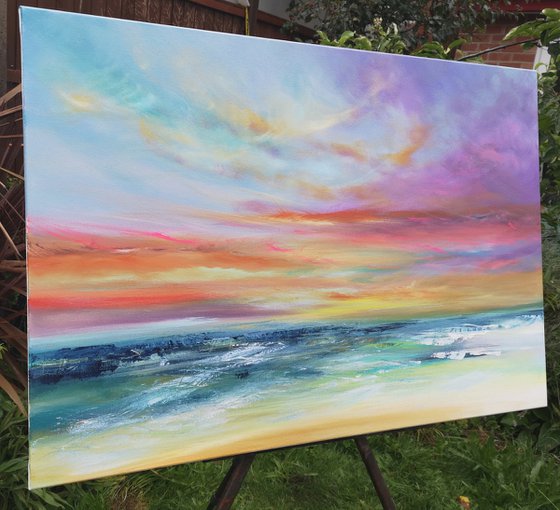 "Life's Blessings" - Cornish Seascape, Art, Skyscape