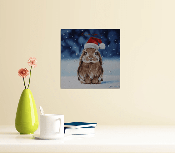 Christmas Bunny Painting